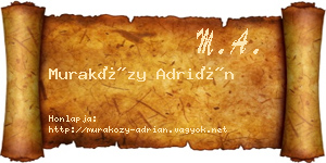 Muraközy Adrián névjegykártya